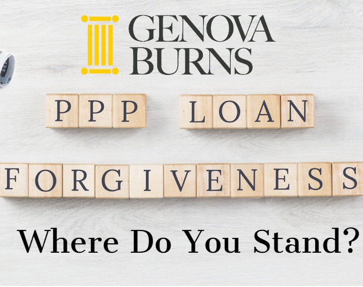 PPP loan forgiveness spelled out on wooden blocks